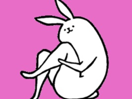 Up your texting game with playful animated stickers of Weird long leg rabbit and add on accessories
