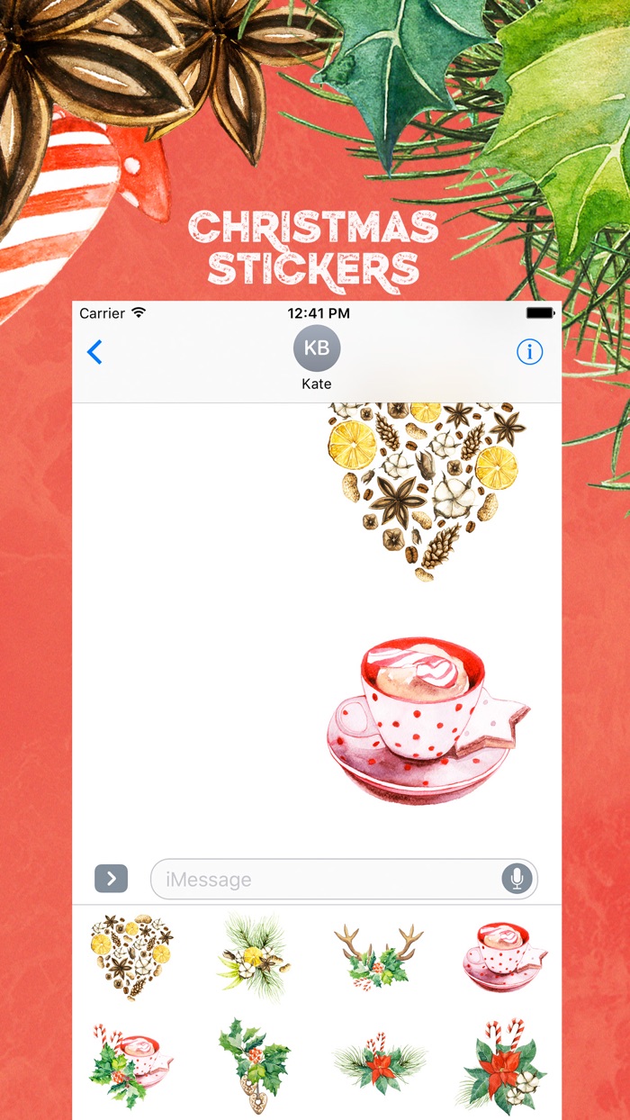 Christmas Watercolor Stickers