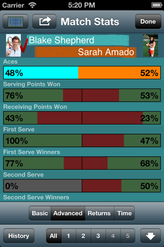 Tennis Score Tracker (Blue) screenshot 2