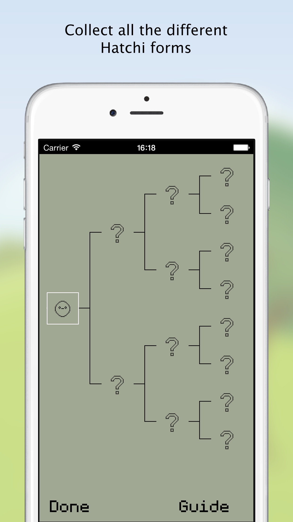 Screenshot do app Hatchi - A retro virtual pet