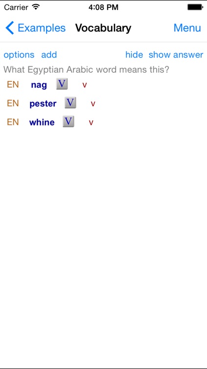 Egyptian Arabic Dictionary screenshot-4