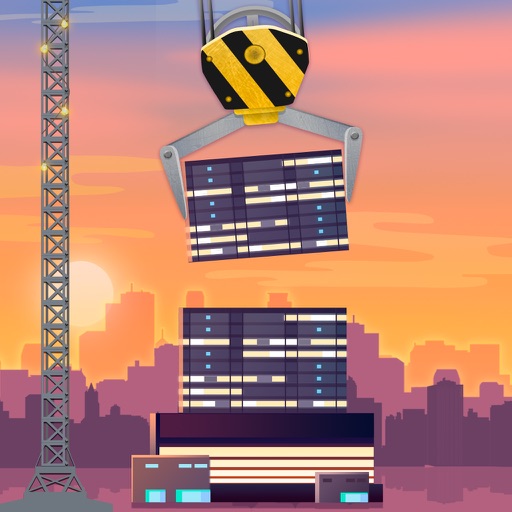 Blocky Sky Tower Building Full icon