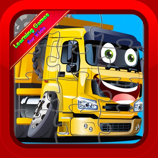 Trucks Jigsaw Puzzles Educational Games for Kids iOS App