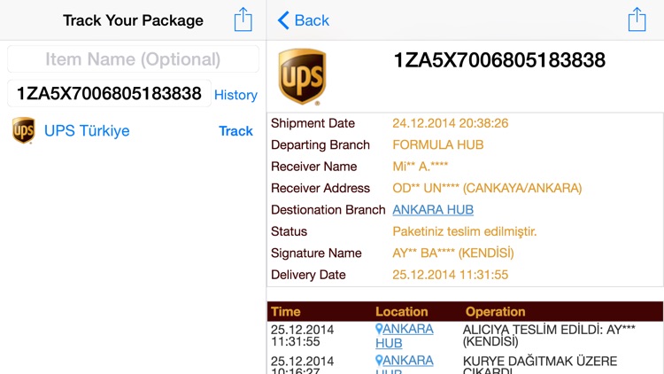 Parcel Tracker