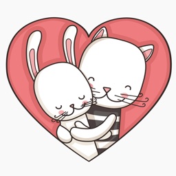 Megapack Cat & Hare  –  Couples Stickers