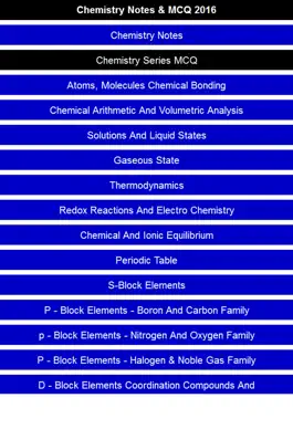 Game screenshot Chemistry Notes & MCQ apk