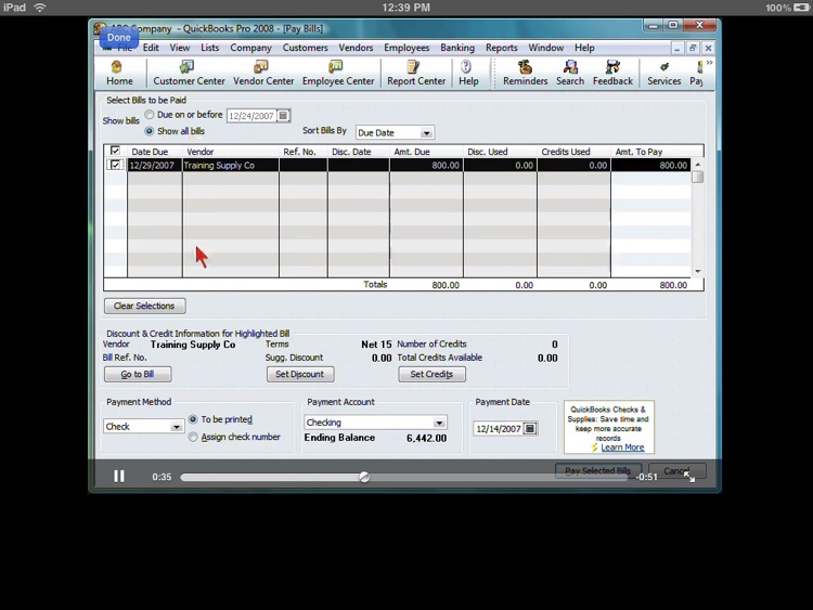 Video Training for Quickbooks 2008 HD