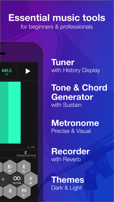 Tunable: Tuner, Metronome, and Recorder 앱스토어 스크린샷