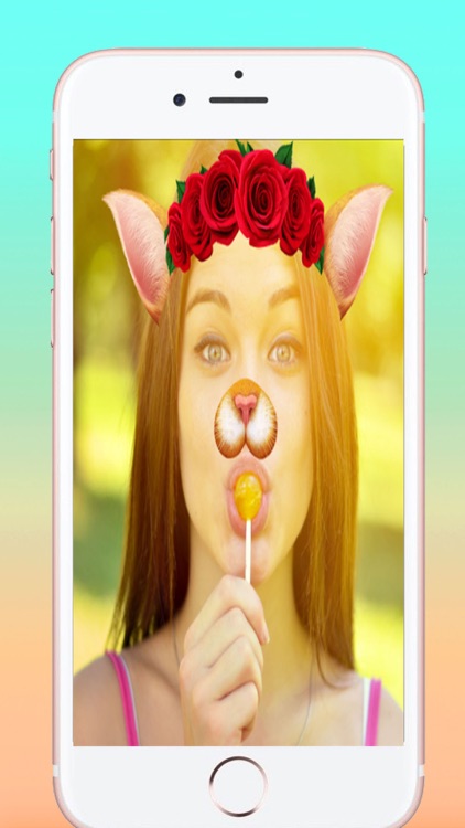 Faceu stickers - funny filters Dog face and Emoji screenshot-3