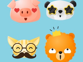 For every occasion or emotion, there is an emoji, and the Fun Animals Sticker Pack with Emoji Faces has over 500 cute, animal emoticons to fill that need
