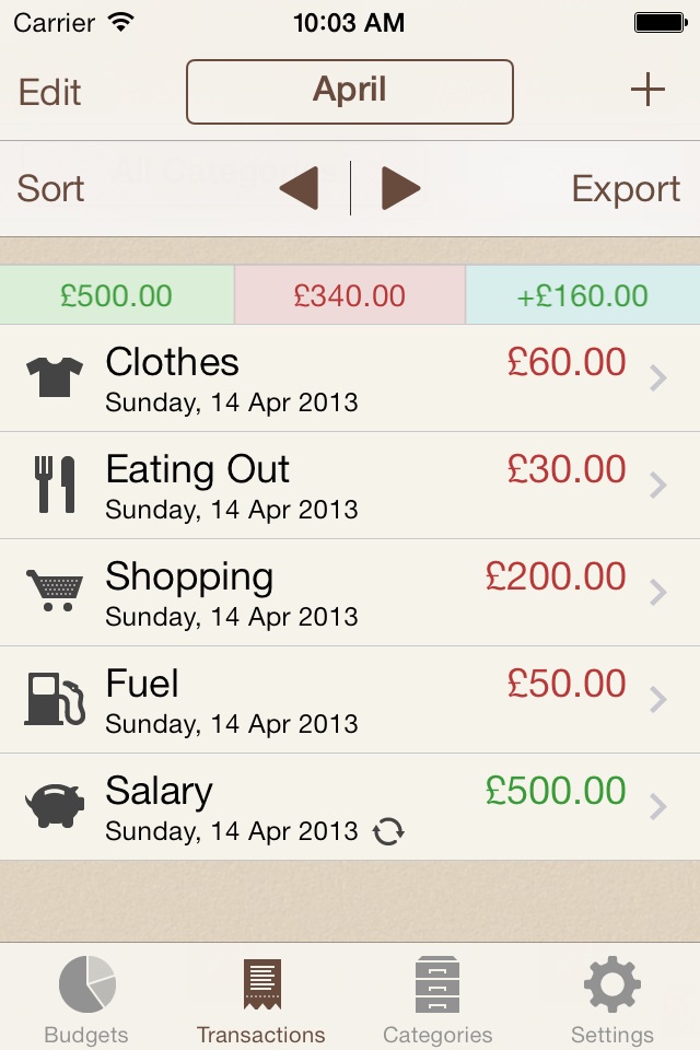 My Budgets screenshot 3