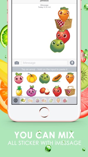 Fruits Emoji Pop Sticker Keyboard Themes ChatStick(圖3)-速報App