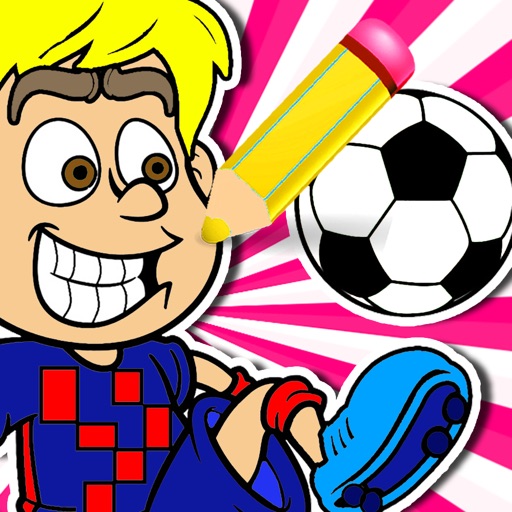 Sport Game Paint Football Junior Coloring Page Icon