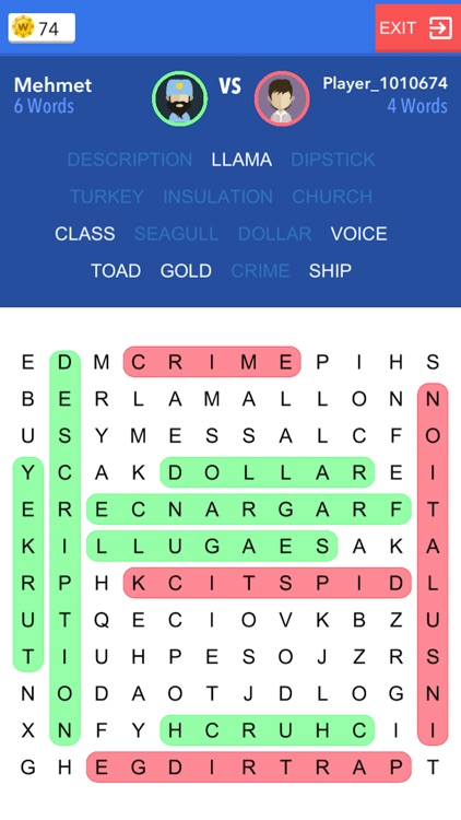 Word Search Colourful