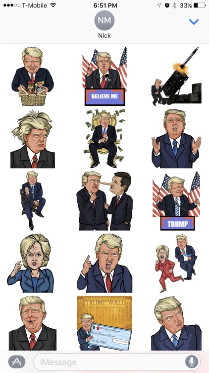 Trump/Clinton 2016 Election Emoji Stickers screenshot-3