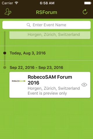 RobecoSAM Events screenshot 2