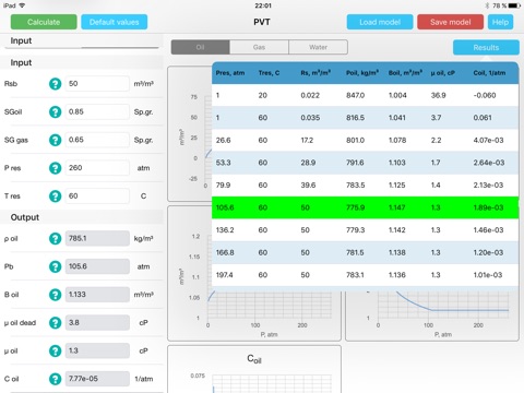 PVT Calc screenshot 2