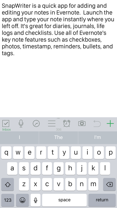 How to cancel & delete SnapWriter - take quick notes with Evernote from iphone & ipad 1