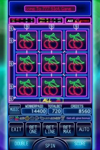 777 Fruit Neon Slot Machine screenshot 3