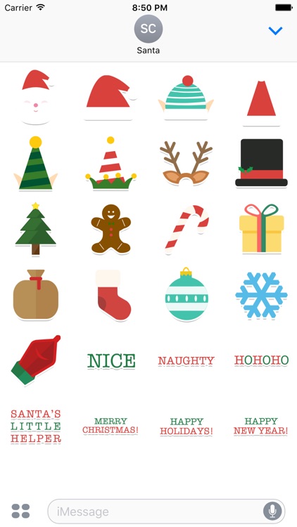Christmas Hats, Stickers, Emojis, & Sayings