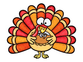 Happy Turkey Stickers