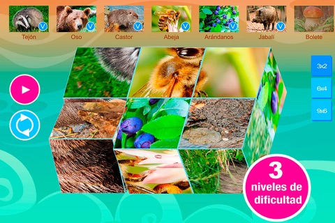 Smart Cubes: forest animals puzzle games for kids screenshot 2