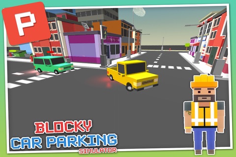 Blocky Car Parking Simulator 3D screenshot 2