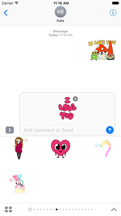 Animated Love GIF Stickers for iMessage