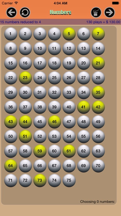 MegaMillions Reduced