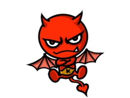 The Little Devil has 40 high quality stickers with emotions ranging from happy to grumpy and everything in between