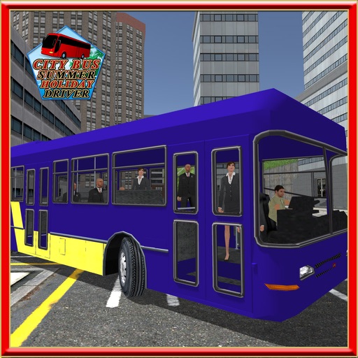 City Coach Bus Summer Holiday Simulator 3D Icon