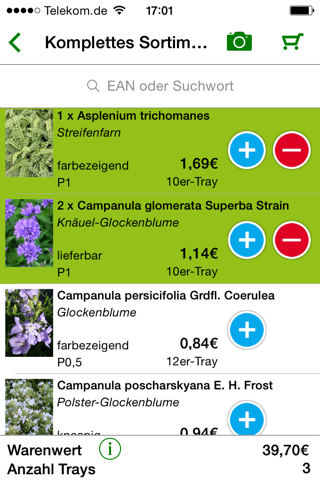 Stauden-Bestell-App für Gartencenter screenshot 2