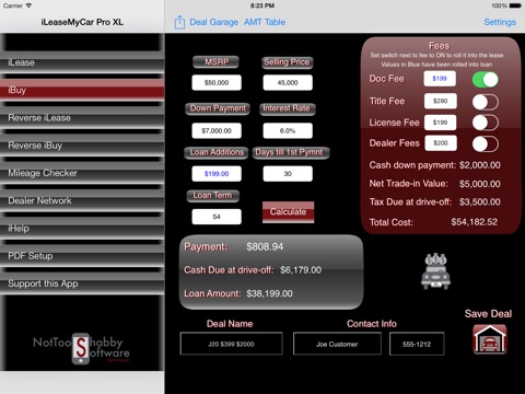 iLeaseMyCar Pro XL Lease and Loan Calculator screenshot 3