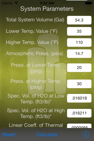 Expansion Tank Calculator screenshot 2