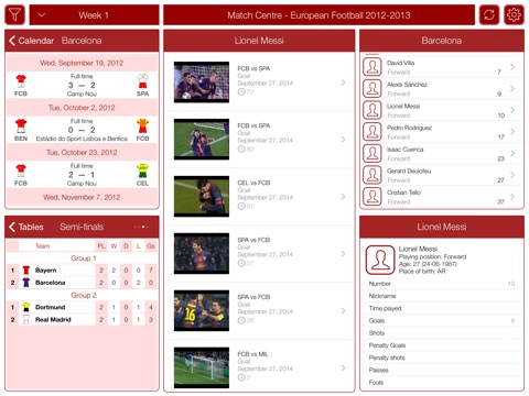 European Football 2012-2013 - Match Centre screenshot 2