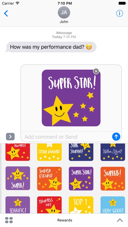 Reward Stickers for iMessage - Good Job, Great Job