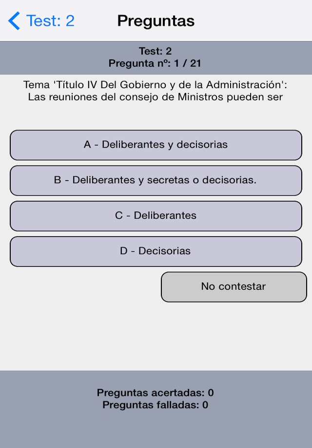 Constitucion Test Examenes screenshot 4