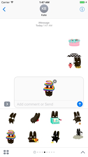 Black Rabbit - Animated Stickers And Emoticons(圖2)-速報App