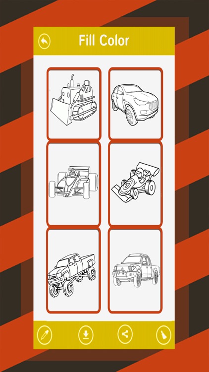 Dream Car Coloring Book - Toddlers Painting Pages