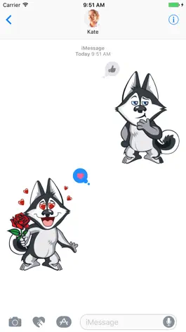 Game screenshot Husky - Stickers for iMessage apk