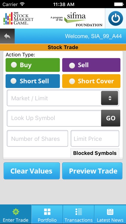 Stock Market Game