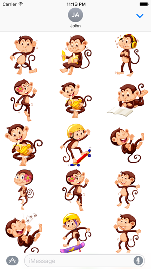 Cute Monkey Emoji Pro #1(圖2)-速報App