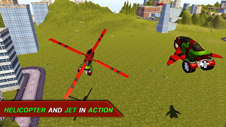 Flying Motor Bike Stunt 3D; Futuristic Simulator