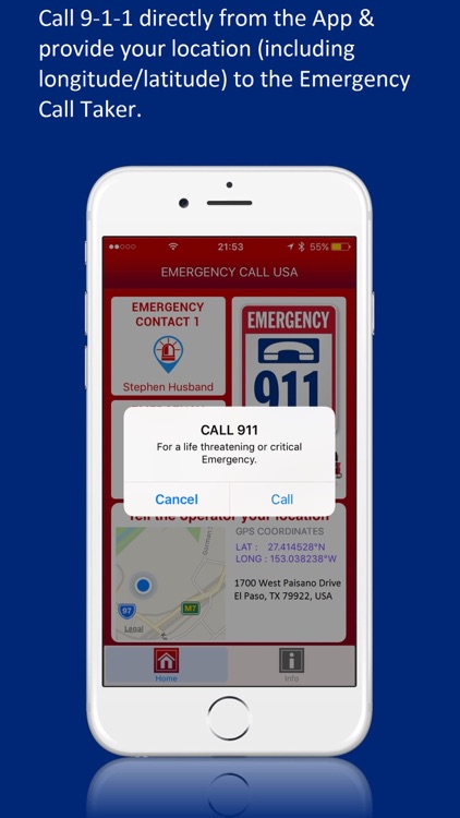 EMERGENCY CALL USA: Call 9-1-1 & Contacts