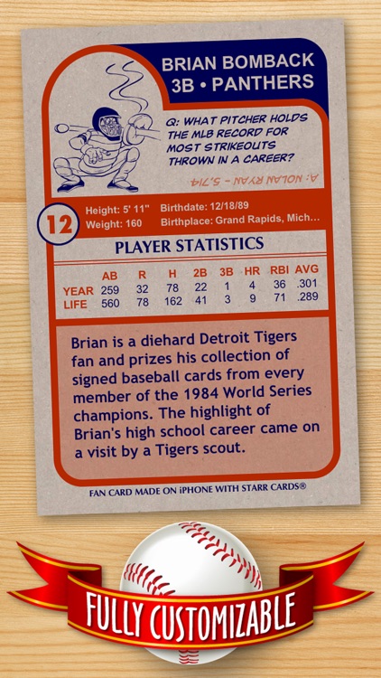 Baseball Card Maker (Ad Free) — Make Your Own Custom Baseball Cards with Starr Cards screenshot-3