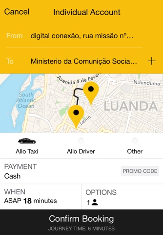 Allo Taxi Angola screenshot 3