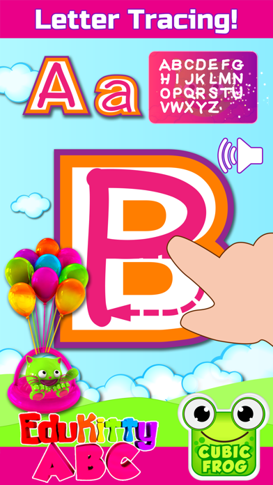 EduKitty ABC Letter Quiz-Alphabet Learning Games, Flash Cards and Tracing for Preschoolers and Toddlers Screenshot 1