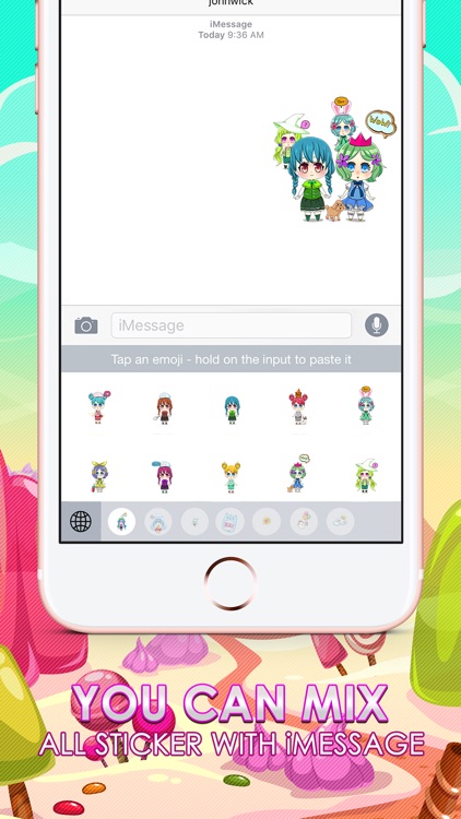 Anime Girls Emoji Chibi Stickers Themes ChatStick