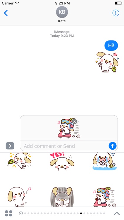 Cute Rabbit And Frog Sticker screenshot-3