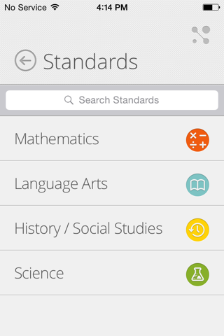 California Content Standards screenshot 2